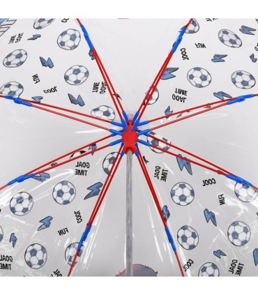 Głęboka parasolka damska Perletti przezroczysta FOOTBALL PIŁKA NOŻNA