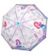 Głęboka parasolka damska Perletti przezroczysta SYRENKI