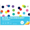 Blok techniczny kolorowy A4 INTERDRUK, 20 ARKUSZY, 180g/m2