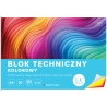 Blok techniczny kolorowy A4 INTERDRUK, 20 ARKUSZY, 180g/m2