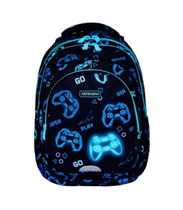 Plecak szkolny trzykomorowy Astra Head AB300 GO PLAYING