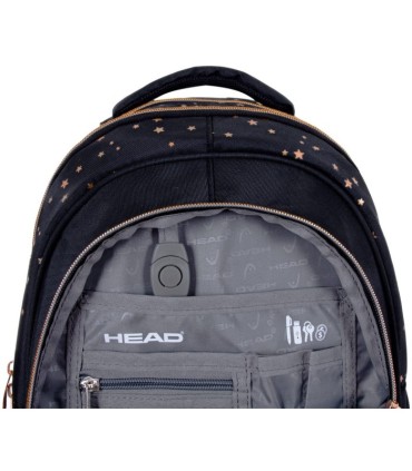 Plecak szkolny trzykomorowy Astra HEAD AB300 GOLDEN EFFECT CLASSY GOLD