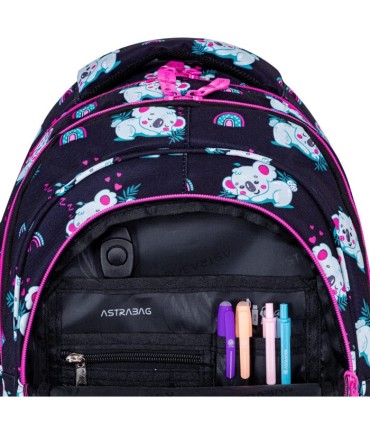  Plecak szkolny trzykomorowy Astra BAG AB330 SLEEPY KOALA
