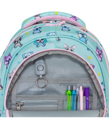  Plecak szkolny trzykomorowy Astra BAG AB330 PUPPIE'S WORLD