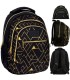 Plecak szkolny trzykomorowy Derform BACKUP model O GEOMETRIC GOLD