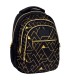 Plecak szkolny trzykomorowy Derform BACKUP model O GEOMETRIC GOLD