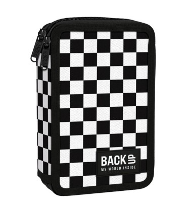 Piórnik podwójny z wyposażeniem DERFORM BACKUP SZACHOWNICA