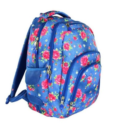 Dwukomorowy plecak szkolny St.Right 30 L, Garden