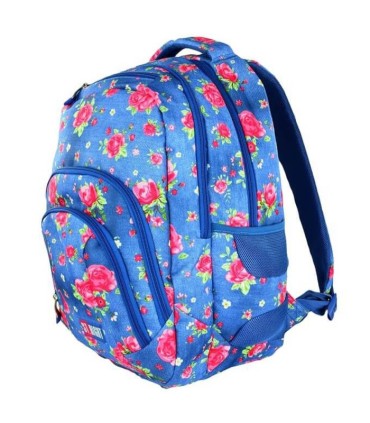 Dwukomorowy plecak szkolny St.Right 30 L, Garden