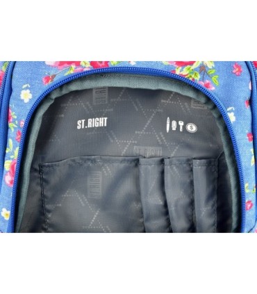 Dwukomorowy plecak szkolny St.Right 30 L, Garden