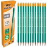 12 x ołówek hb/2 BIC evolution original z gumką, wykonany z żywicy bezdrzewnej