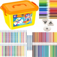 Zestaw plastyczny kreatywny dla dzieci BIC KIDS 103 elementy: kredki, flamastry, ołówki, gumki