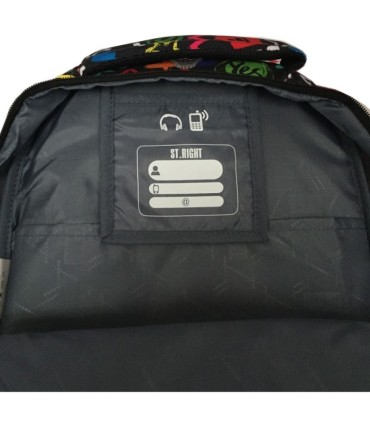 Dwukomorowy plecak szkolny St.Right 24 L, Jeans&Badges BP7