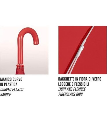 Parasolka dziecięca bezpieczna głęboka lekka PERLETTI czerwona