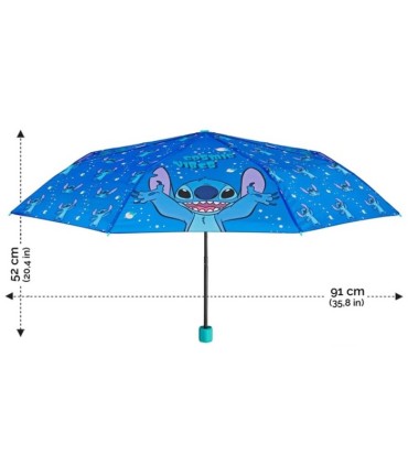 Składana do plecaka parasolka dziecięca PERLETTI włókno niebieska STITCH