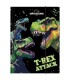 Teczka tekturowa z gumką A4 DERFORM T-REX ATTACK DINOZAURY
