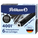 Naboje do piór krótkie czarne PELIKAN opakowanie 6 sztuk