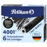 Naboje do piór krótkie czarne PELIKAN opakowanie 6 sztuk