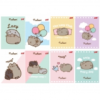 8X ZESZYT A5 32 KARTKI PUSHEEN: 4x KRATKA + 4x TRZY LINIA