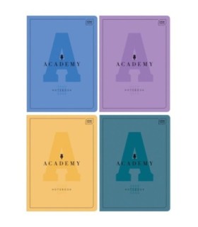 4X ZESZYT A5, 32 KARTKI, KRATKA Z MARGINESEM, INTERDRUK ACADEMY