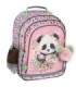 Plecak szkolny dwukomorowy z pomponem Derform CUTE PANDA