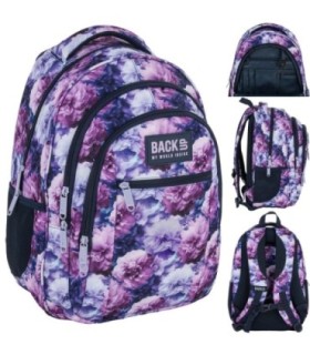 Plecak szkolny 26 L trzykomorowy Derform BACKUP model O VIOLET BLOOM