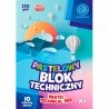  Blok techniczny Astra 10 pastelowych, kolorowych kartek A4