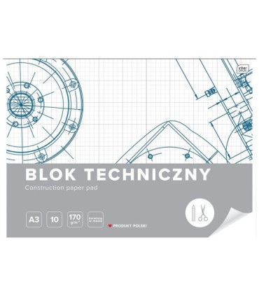 2 SZT. X BLOK TECHNICZNY BIAŁY A3 INTERDRUK 10 ARKUSZY 170g