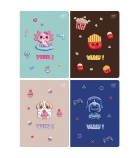 4X ZESZYT A5 16 KARTEK, W KRATKĘ, YUHU + ŚCIAGAWKA