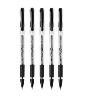 5 SZT. X DŁUGOPIS ŻELOWY BIC GEL-OCITY STIC CIENKA KOŃCÓWKA 0,5MM, CZARNY