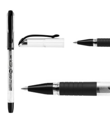 5 SZT. X DŁUGOPIS ŻELOWY BIC GEL-OCITY STIC CIENKA KOŃCÓWKA 0,5MM, CZARNY