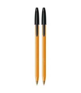 2 SZT x DŁUGOPIS BIUROWY ZE SKUWKĄ BIC ORANGE ORIGINAL FINE 0,8 MM, CZARNY