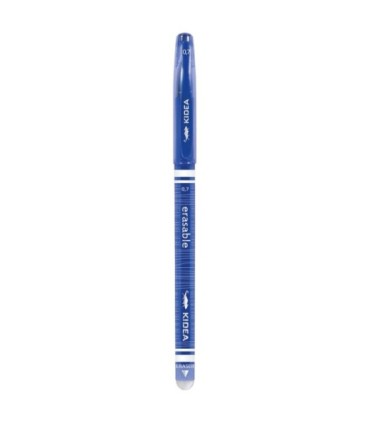 6 szt. x długopis żelowy wymazywalny Kidea z gumką – niebieski, 0.7 mm, pióro