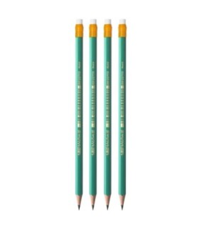 4 x ołówek hb/2 BIC evolution original z gumką, wykonany z żywicy bezdrzewnej