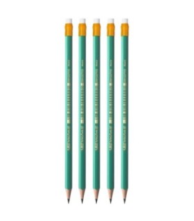 5 x ołówek hb/2 BIC evolution original z gumką, wykonany z żywicy bezdrzewnej