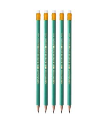 5 x ołówek hb/2 BIC evolution original z gumką, wykonany z żywicy bezdrzewnej