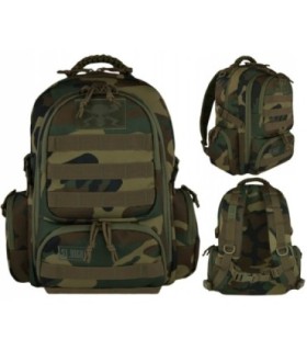 PLECAK SZKOLNY 4-KOMOROWY 30 L MAJEWSKI ST.RIGHT MILITARY WOODLAND MORO CAMO