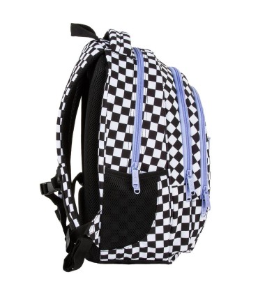 Plecak szkolny 26 L trzykomorowy Derform BACKUP model O SZACHOWNICA F