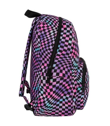 Plecak szkolny jednokomorowy lekki Derform BACKUP model C SZACHOWNICA CRAZY