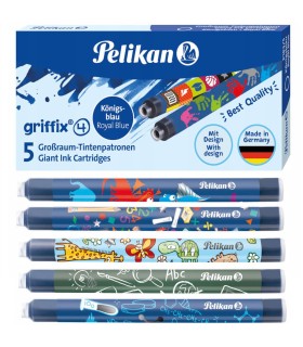 Naboje do piór krótkie czarne PELIKAN opakowanie 6 sztuk