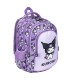 Plecak szkolny trzykomorowy 22 L dla klas 1-3 St.- Majewski KUROMI VIOLET