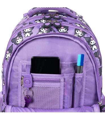 Plecak szkolny trzykomorowy 22 L dla klas 1-3 St.- Majewski KUROMI VIOLET