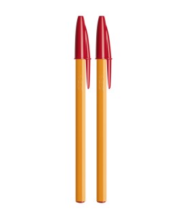 2x długopis BIC Orange Original Fine 0,8 mm, czerwony