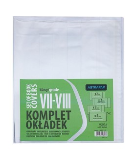 Komplet okładek na książki podręczniki do klas 7-8 uniwersalnych 10 sztuk ASTRA