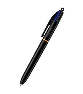 Długopis automatyczny BIC 4 Colours Fine, CZARNA obudowa, 4 kolory, 0,8mm