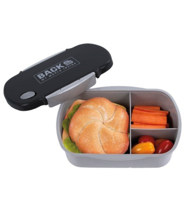 Śniadaniówka z dwiema przegródkami BackUP szaro-czarna