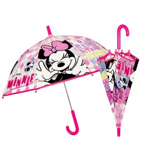 Głęboka bezpieczna parasolka dziecięca PERLETTI przezroczysta MYSZKA MINNIE