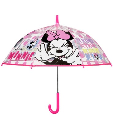 Głęboka bezpieczna parasolka dziecięca PERLETTI przezroczysta MYSZKA MINNIE