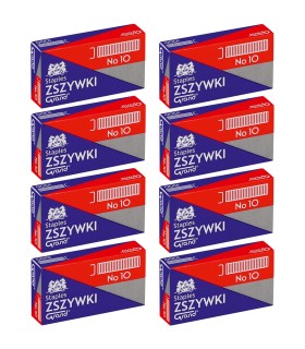 8x Zszywki małe mini "10" 1000 szt. cynkowane, Grand