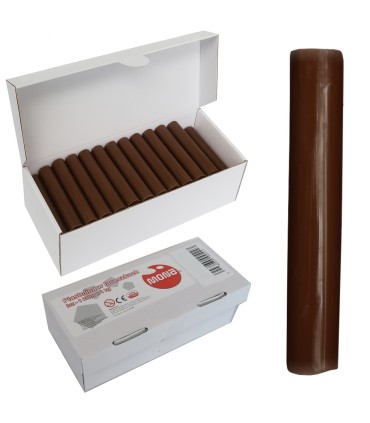 Plastelina w laseczkach luzem MONA, 1 kg, brązowa